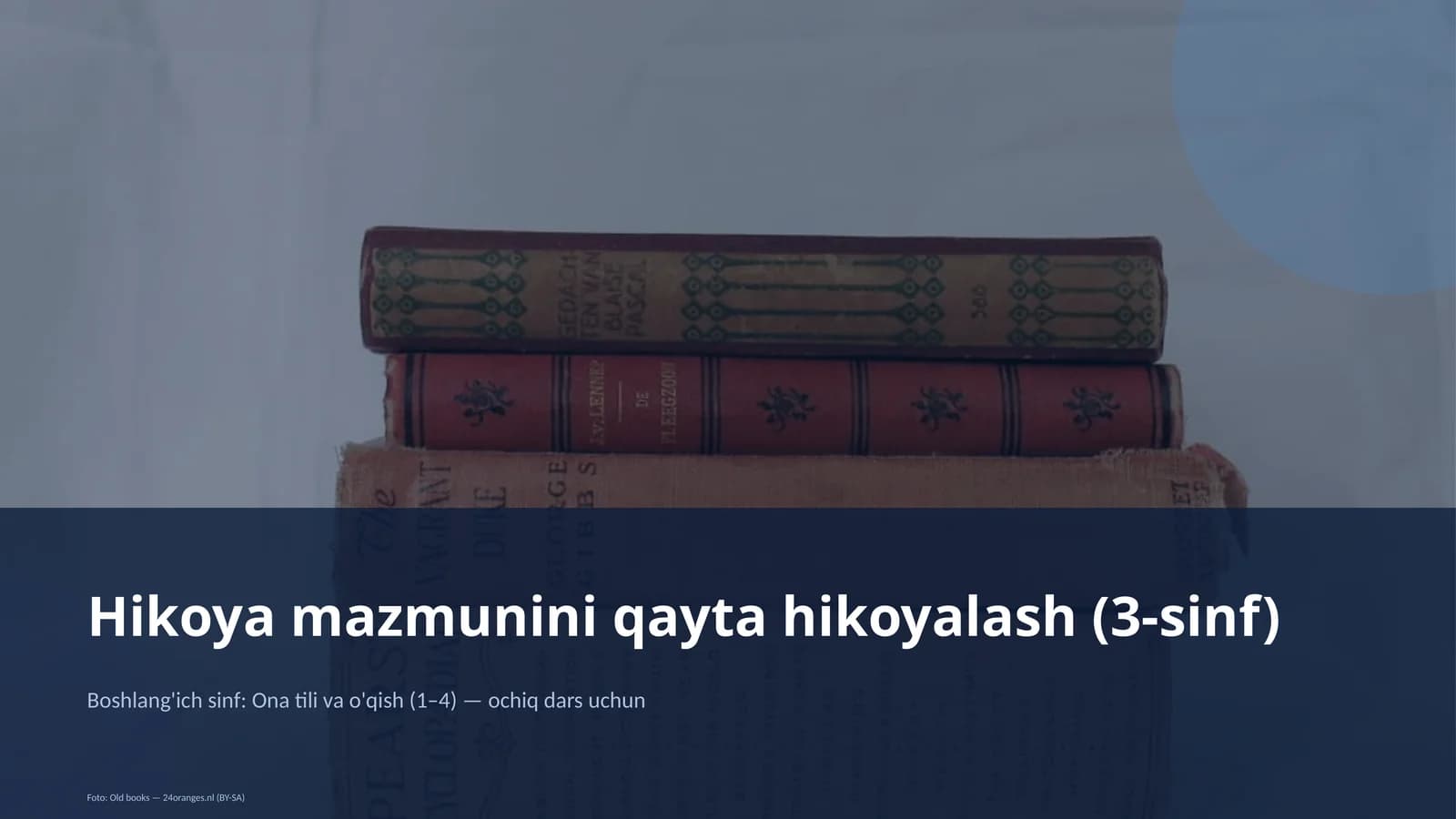 Hikoya mazmunini qayta hikoyalash (3-sinf)
