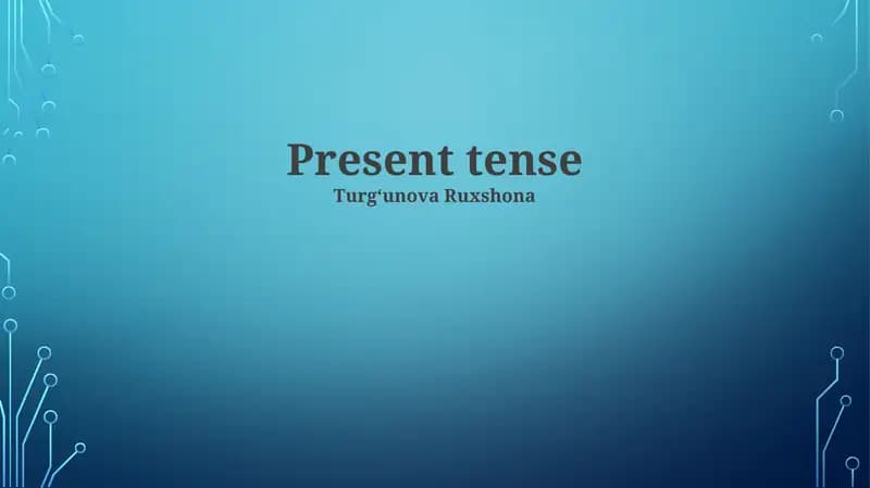 Present tense
