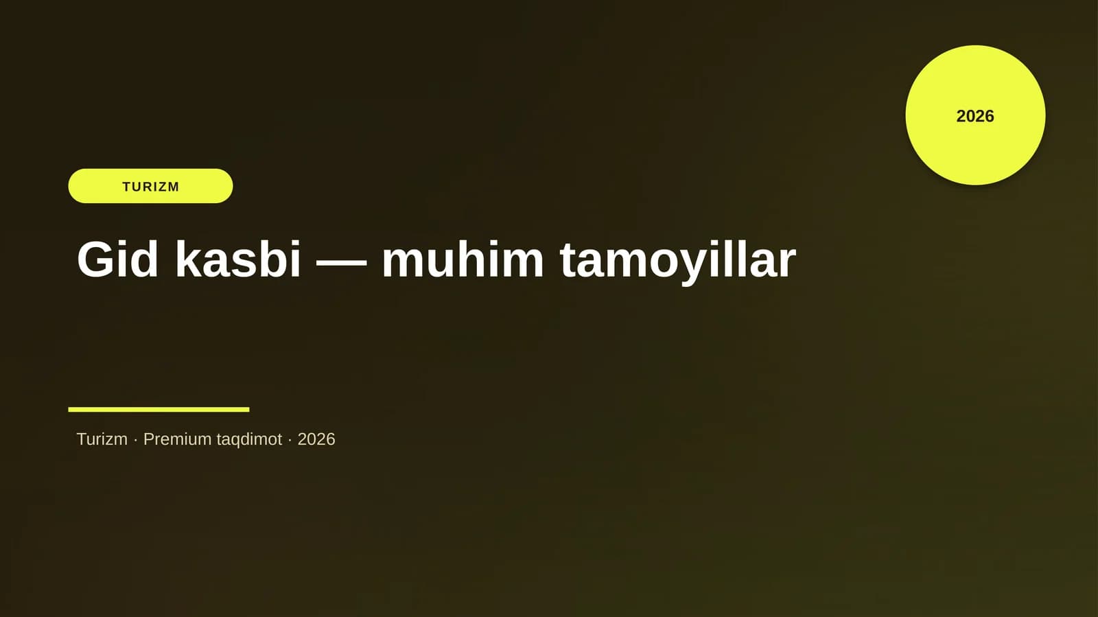 Gid kasbi — muhim tamoyillar