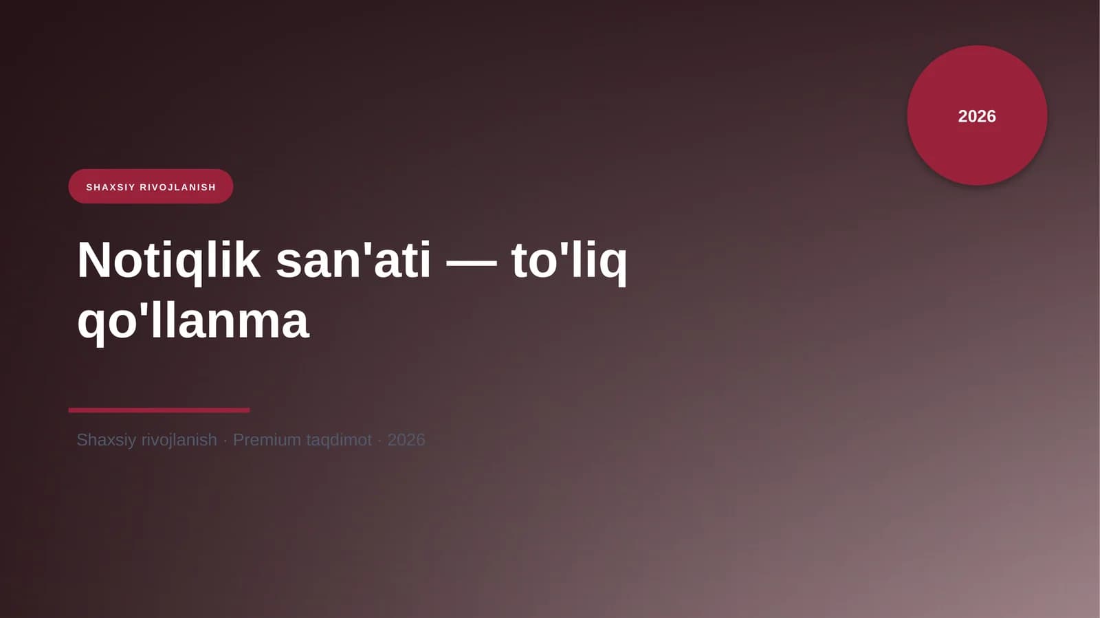 Notiqlik san'ati - to'liq qo'llanma