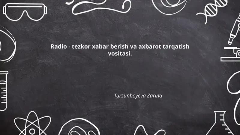Radio tarixiy rivojlanishi va axborot tarqatishdagi roli