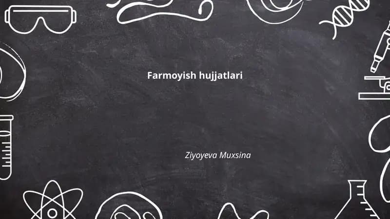 Farmoyish hujjatlari