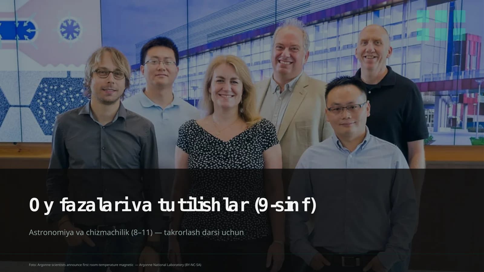 Oy fazalari va tutilishlar (9-sinf)