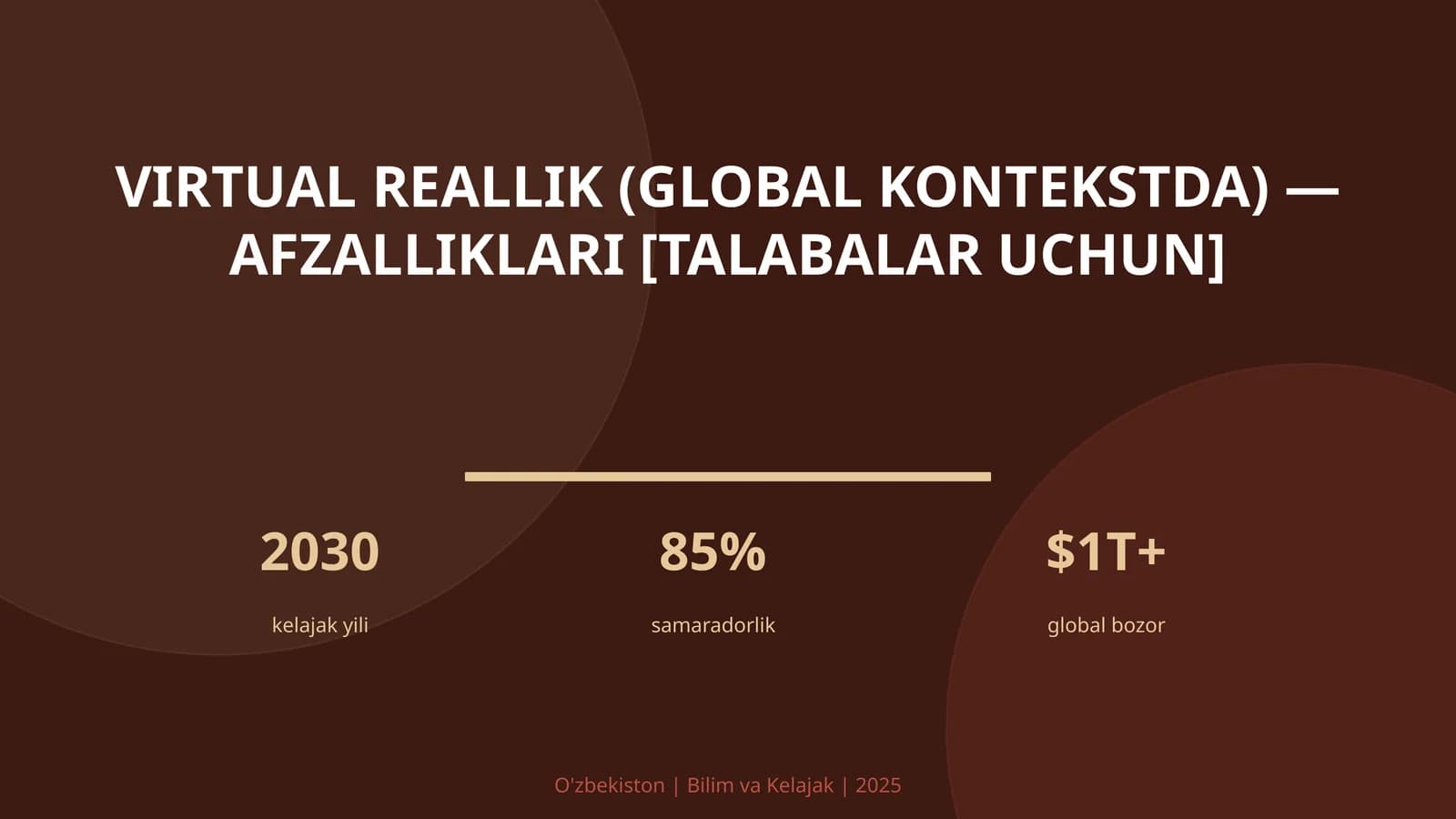 Virtual reallik (global kontekstda) - afzalliklari [talabalar uchun]