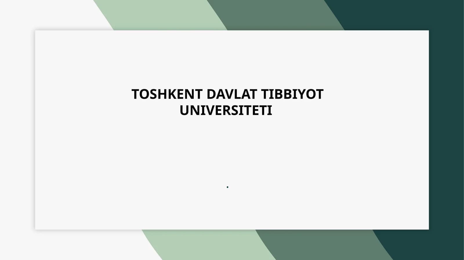Tibbiy muassasalarni ko‘chirish