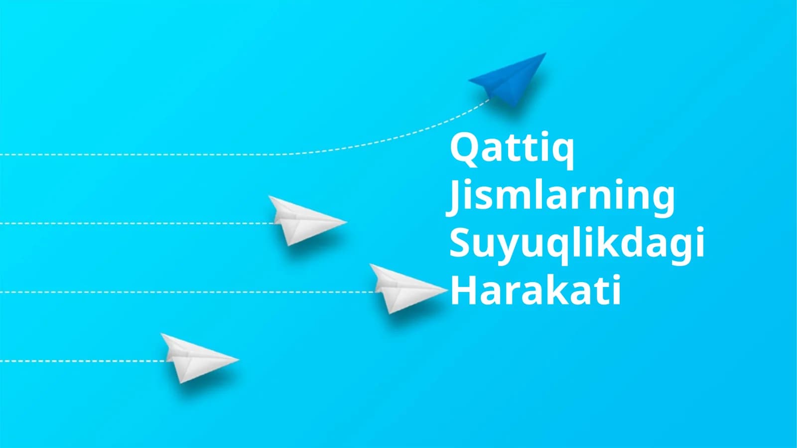 Qattiq Jismlarning Suyuqlikdagi Harakati