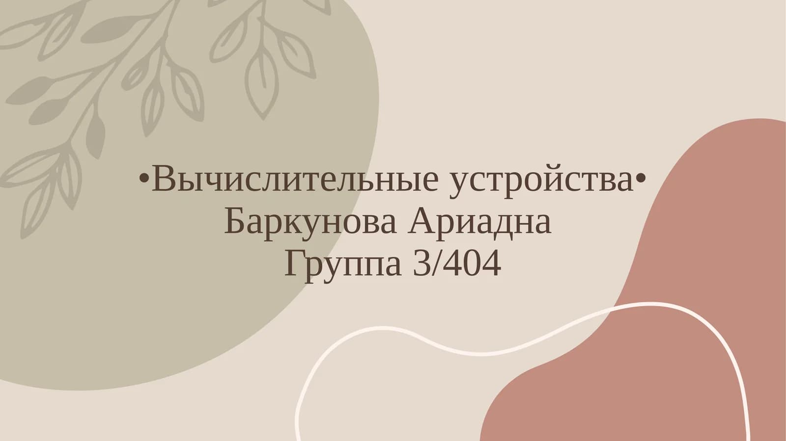 Вычислительные устройства