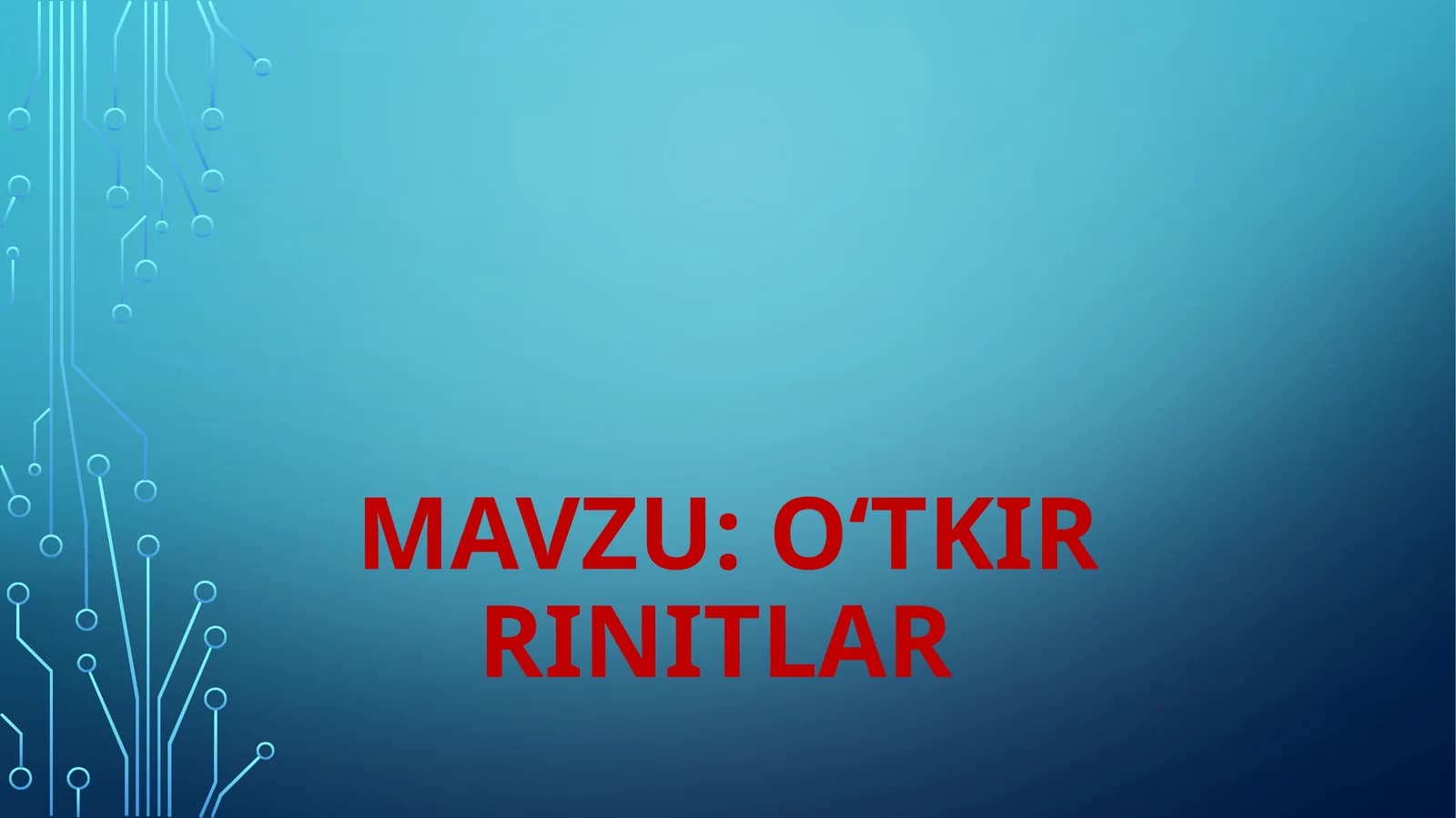 Oʻtkir rinitlar