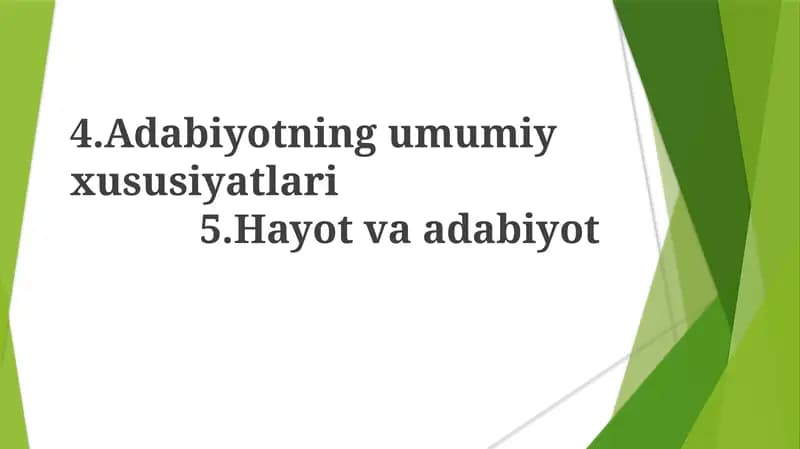 Hayot va adabiyot