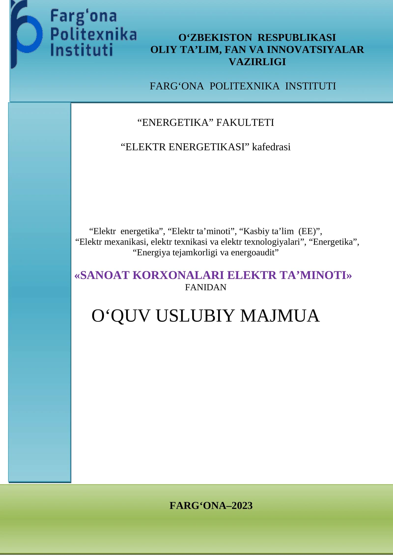 Elektr energetikasi ta'lim