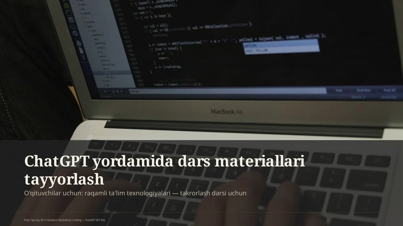 ChatGPT yordamida dars materiallari tayyorlash