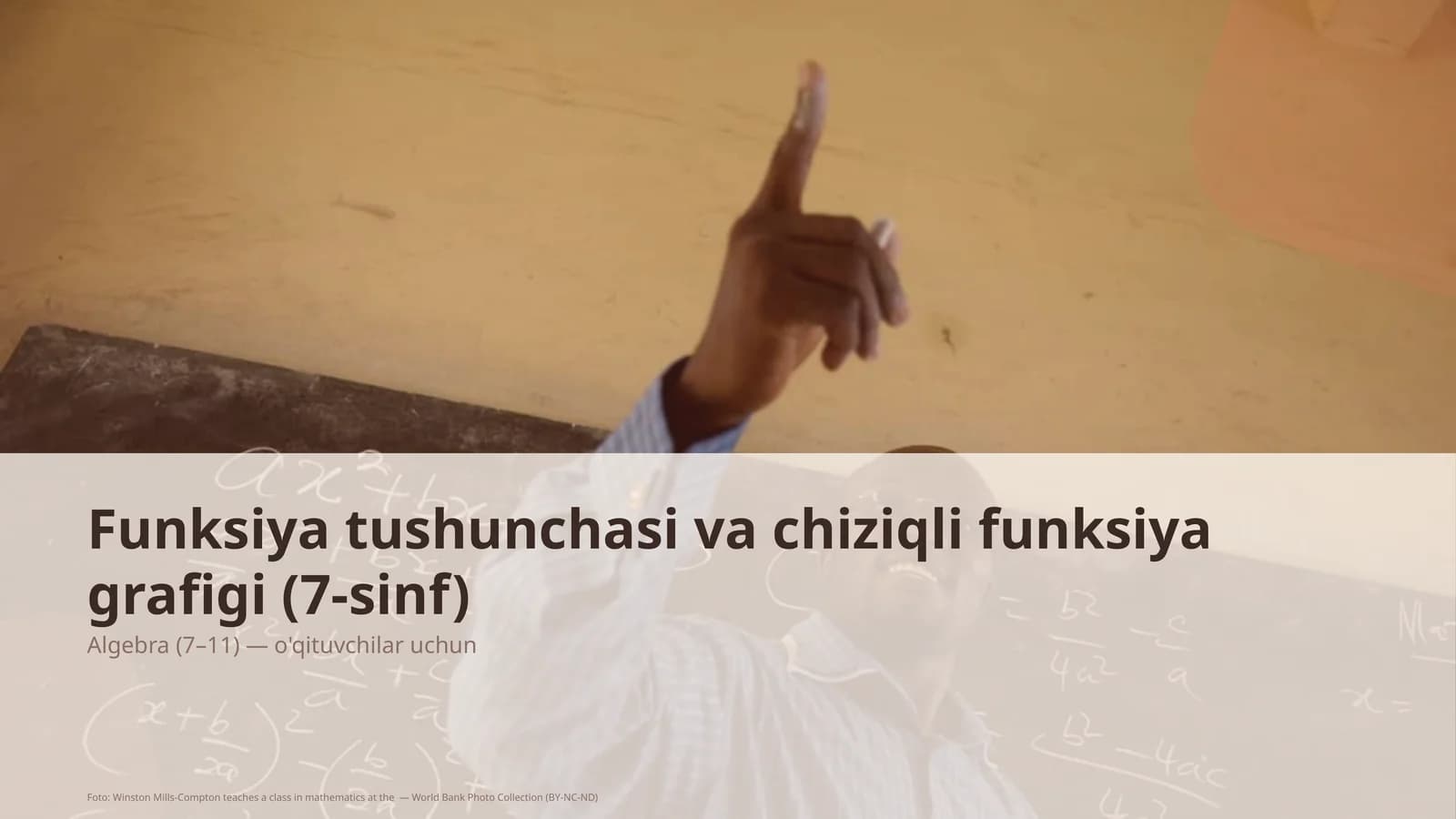 Funksiya tushunchasi va chiziqli funksiya grafigi (7-sinf)