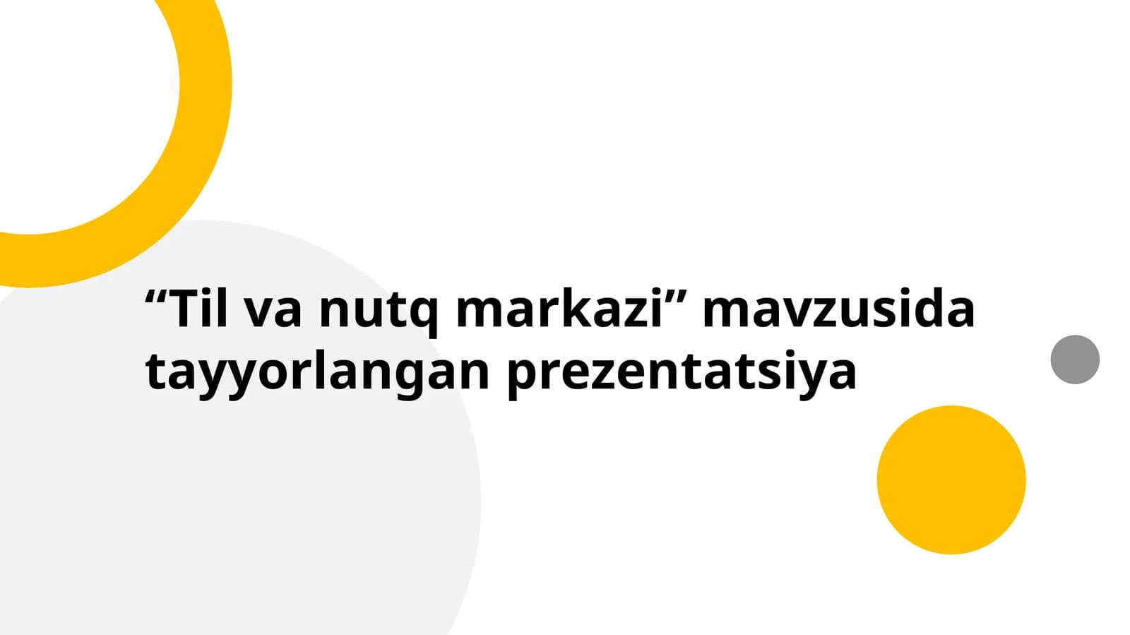 Til va nutq markazi