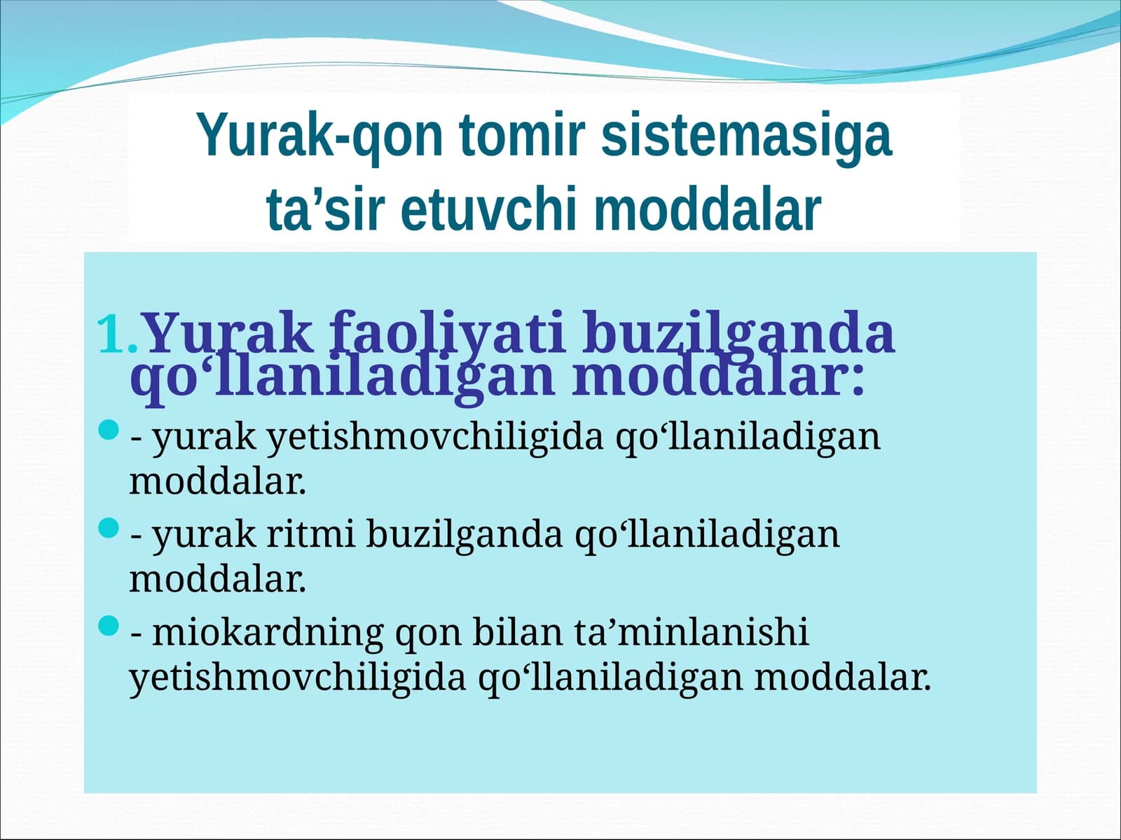 kardiotonik moddalar