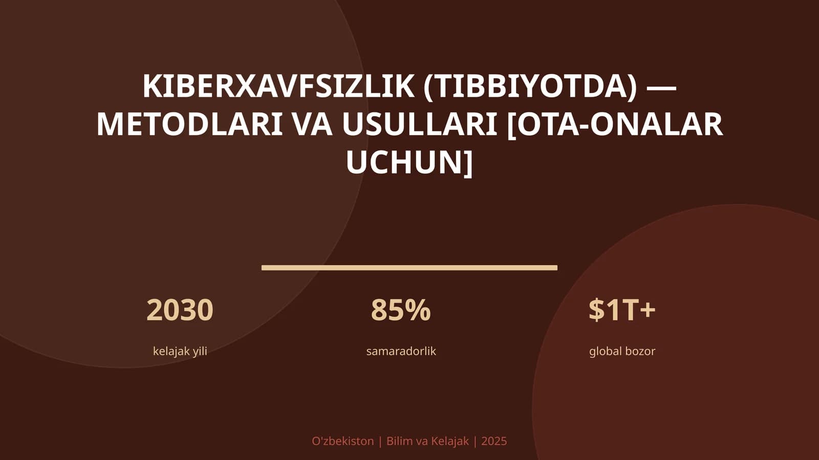 Kiberxavfsizlik (Tibbiyotda) — metodlari va usullari [Ota-onalar uchun]
