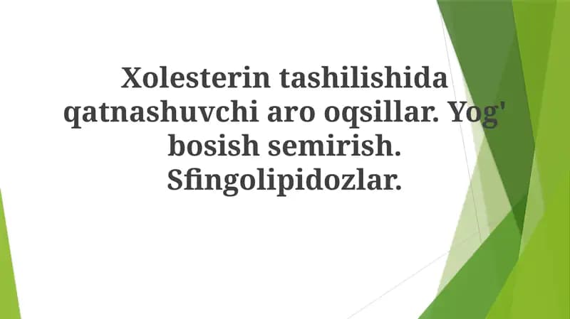Semirib va dislipidemiya
