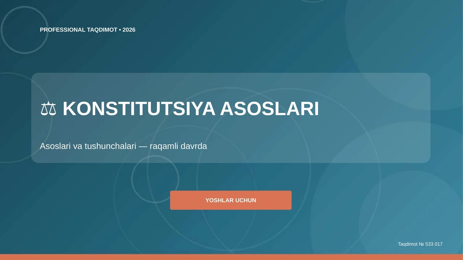 KONSTITUTSIYA ASOSLARI