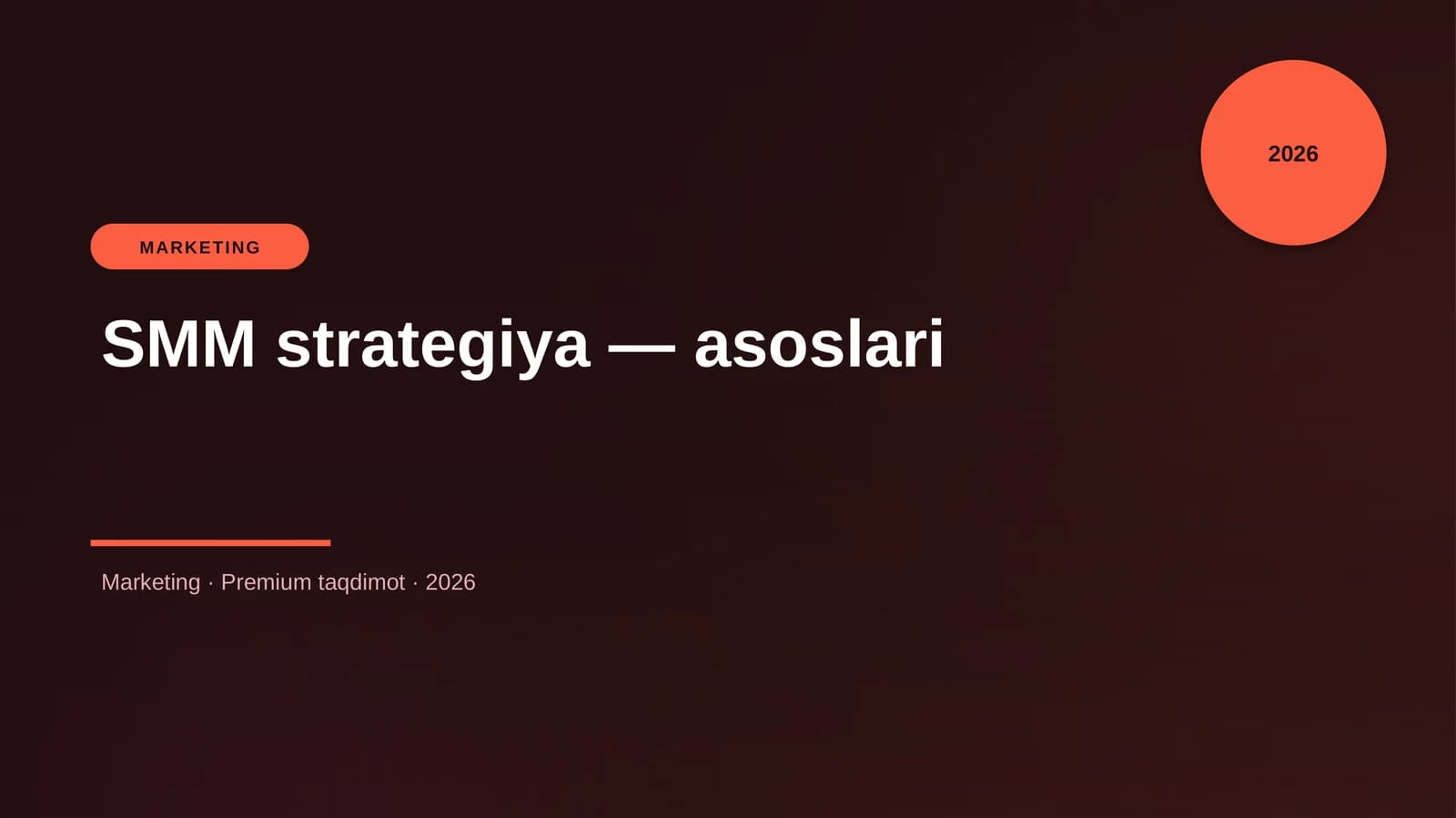 SMM strategiya — asoslari