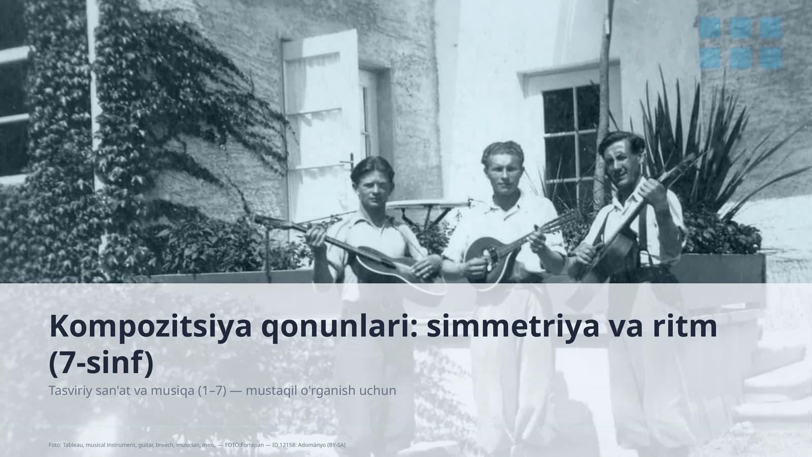 Kompozitsiya qonunlari: simmetriya va ritm (7-sinf)