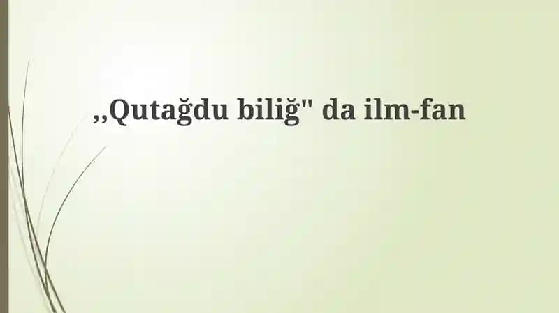 Qutadg'u Bilig