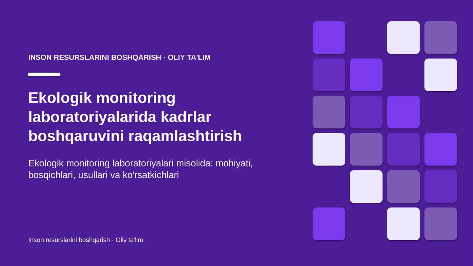 ekologik monitoring laboratoriyalarida kadrlar boshqaruvini raqamlashtirish 6719