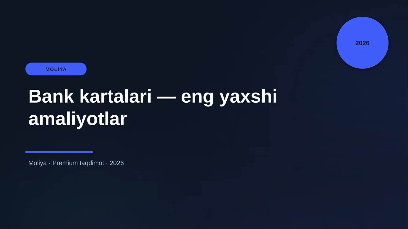 Bank kartalari — eng yaxshi amaliyotlar