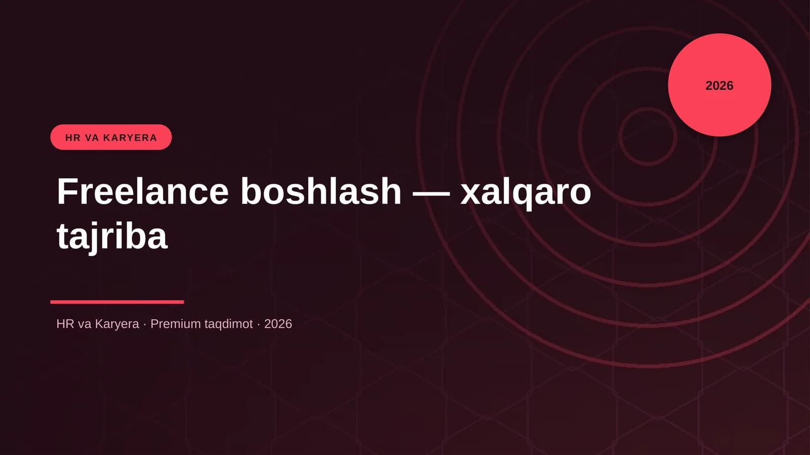 Freelance boshlash — xalqaro tajriba