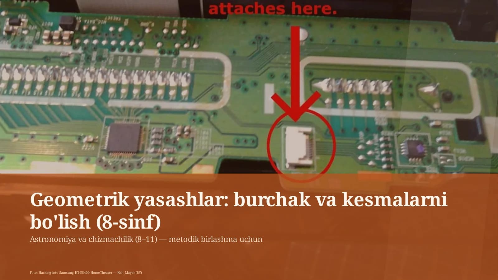 Geometrik yasashlar: burchak va kesmalarni bo'lish (8-sinf)