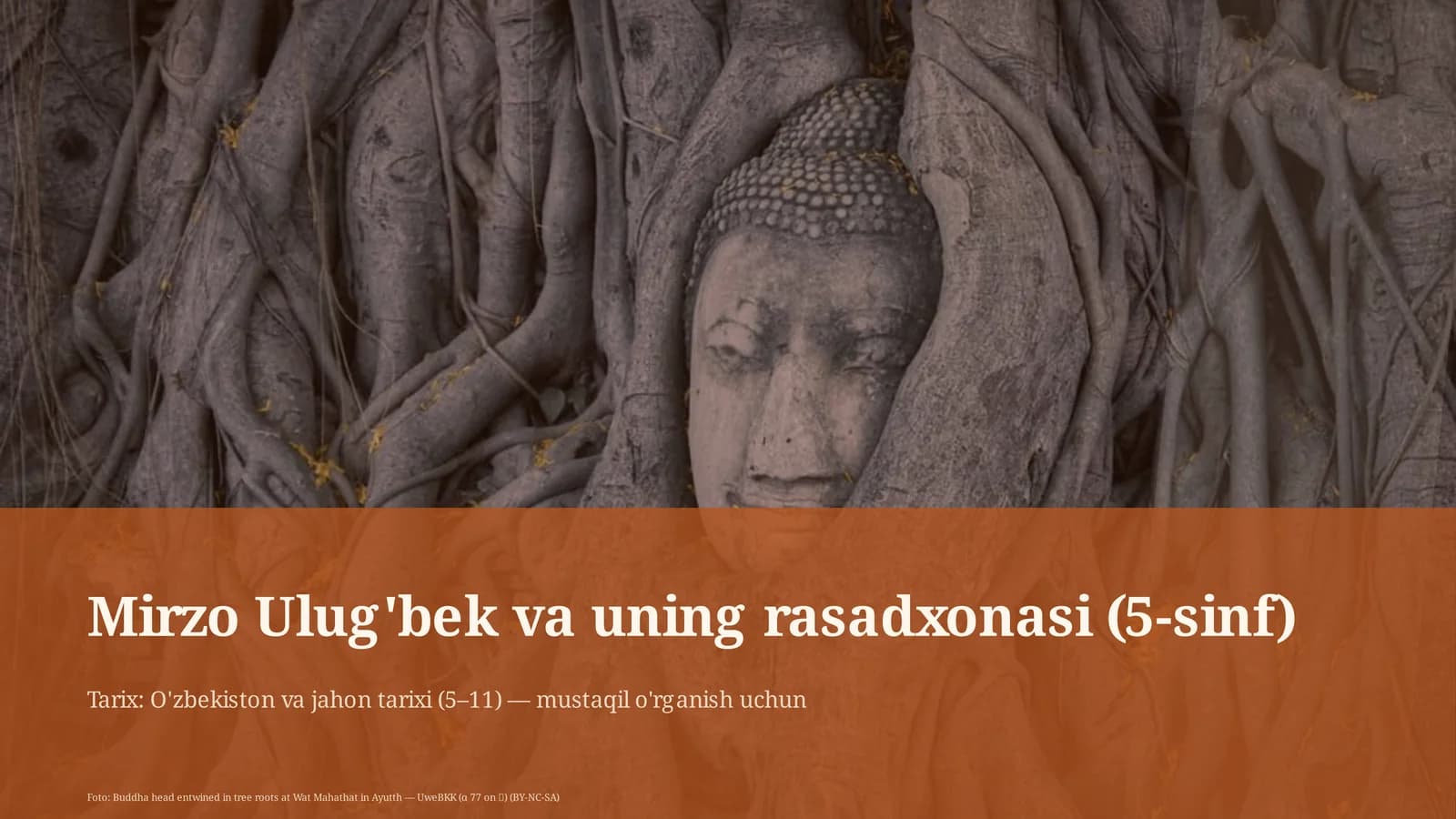 Mirzo Ulug'bek va uning rasadxonasi (5-sinf)