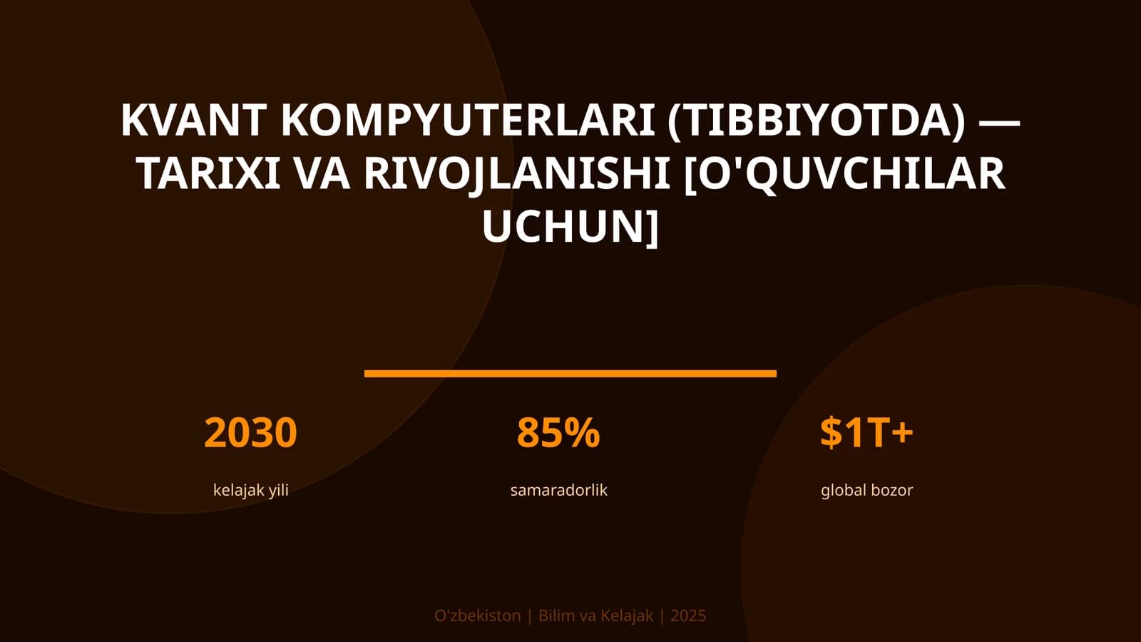 Kvant kompyuterlari (tibbiyotda) — tarixi va rivojlanishi [o'quvchilar uchun]