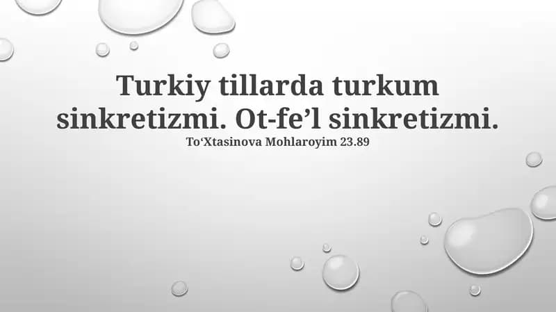 Ot-fe'l sinkretizmi