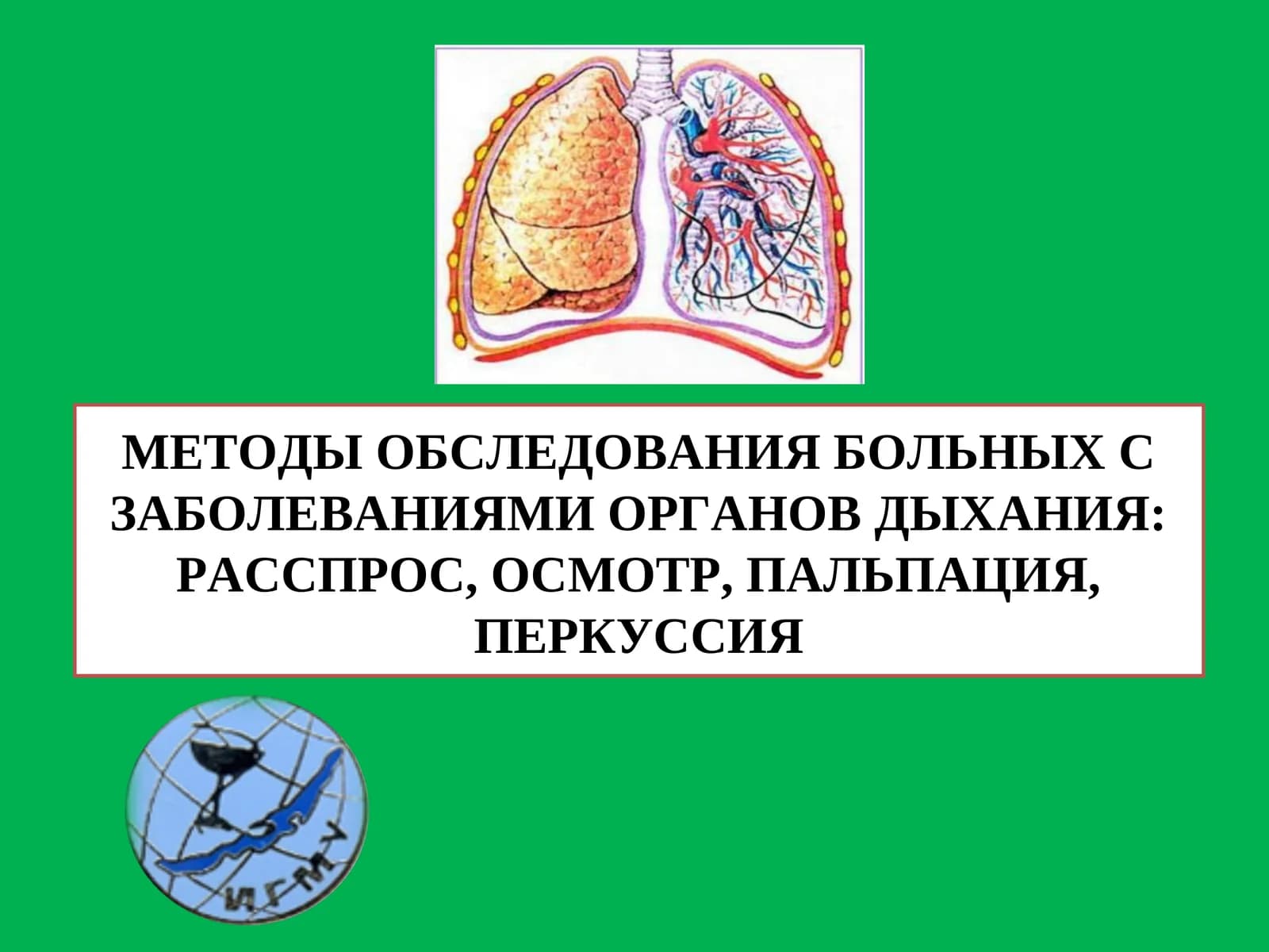 МЕТОДЫ ОБСЛЕДОВАНИЯ БОЛЬНЫХ С ЗАБОЛЕВАНИЯМИ ОРГАНОВ ДЫХАНИЯ