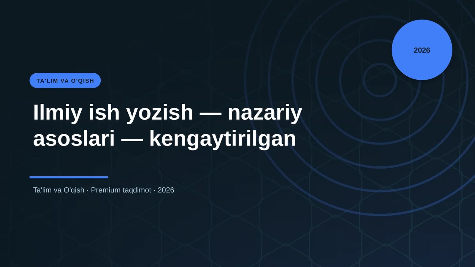 Ilmiy ish yozish
