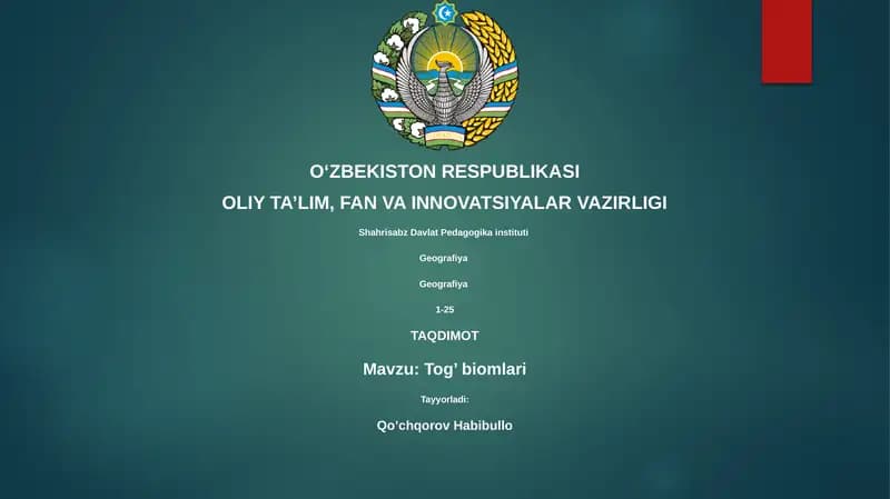 Tog’ biomlari