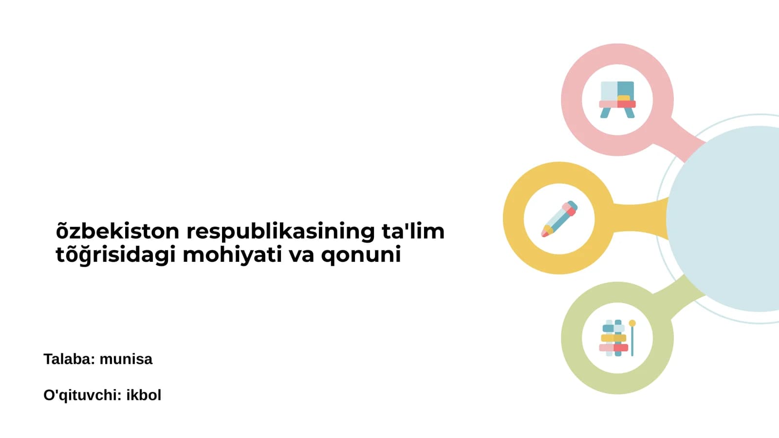 Õzbekiston Respublikasida Ta'lim Siyosati