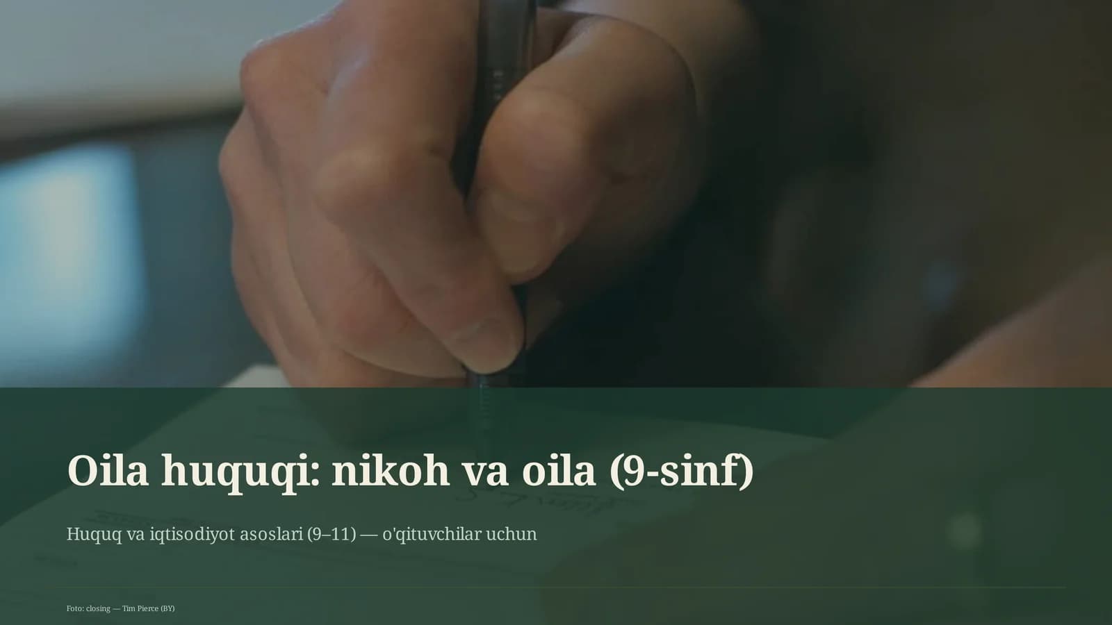 Huquq va iqtisodiyot asoslari (9–11)