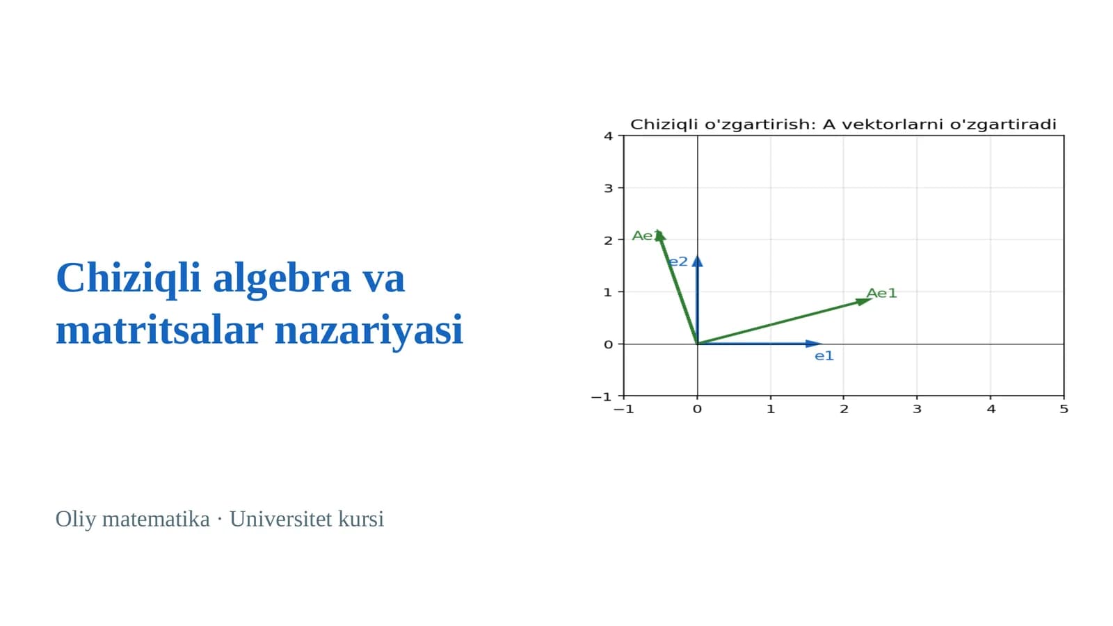 Chiziqli algebra va matritsalar nazariyasi