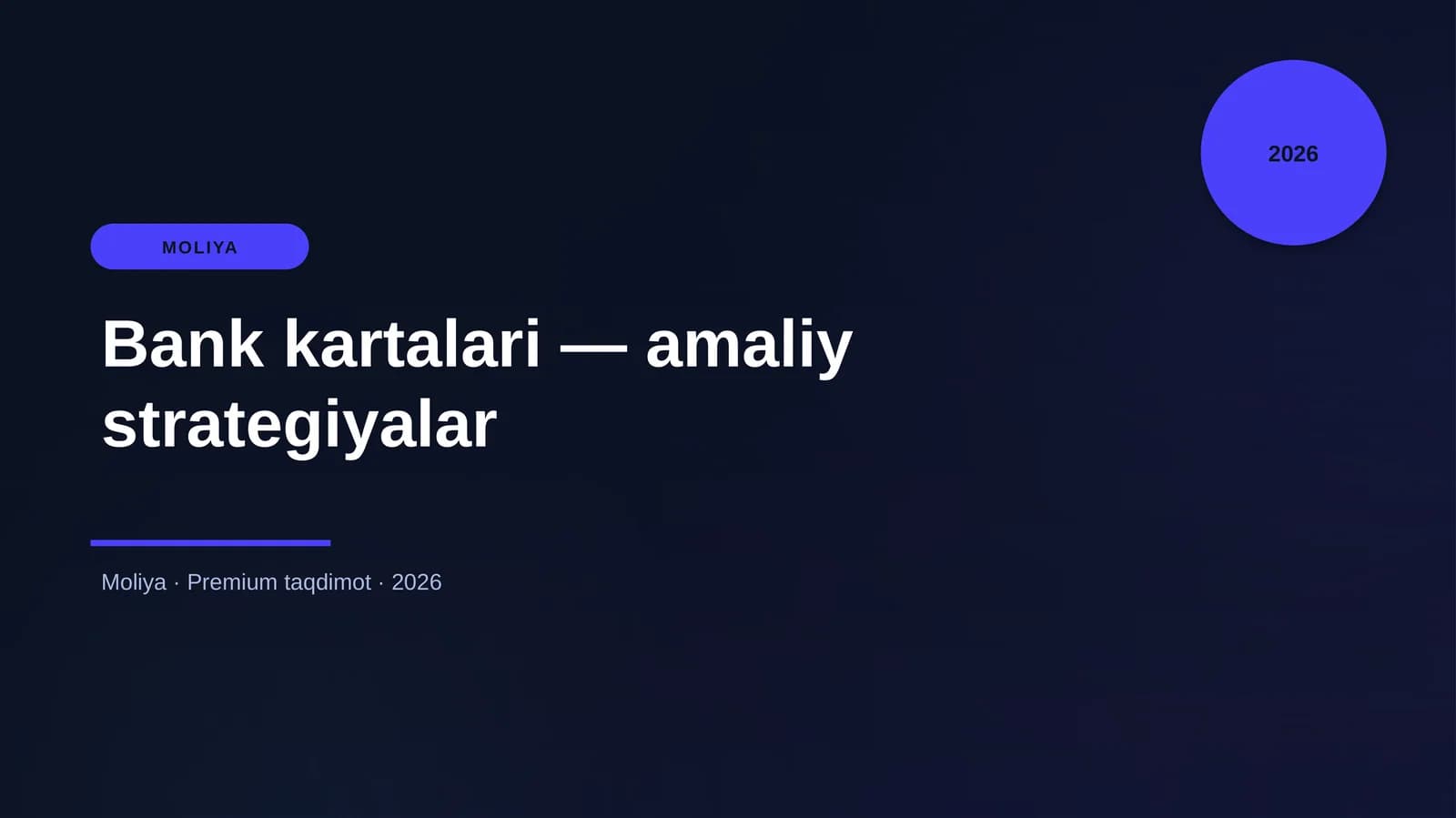 Bank kartalari — amaliy strategiyalar