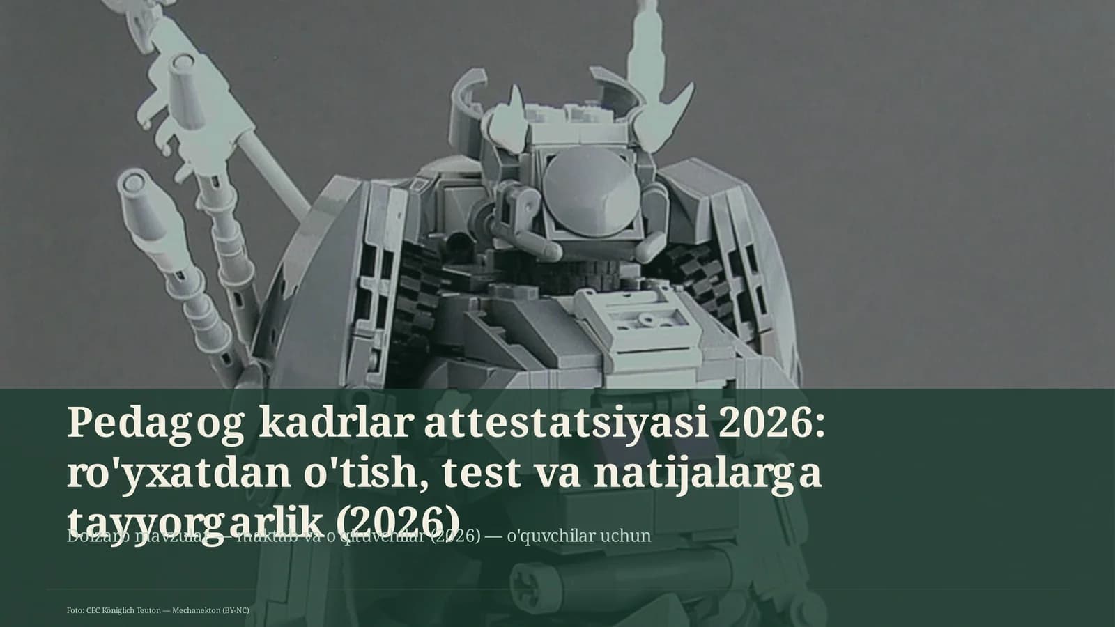 Pedagog kadrlar attestatsiyasi 2026: ro'yxatdan o'tish, test va natijalarga tayyorgarlik