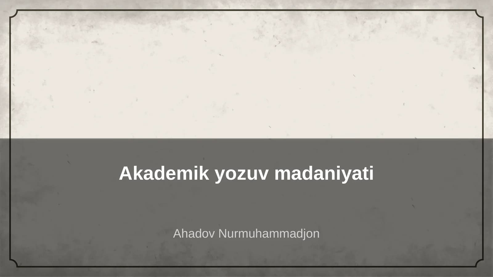 Akademik yozuv madaniyati
