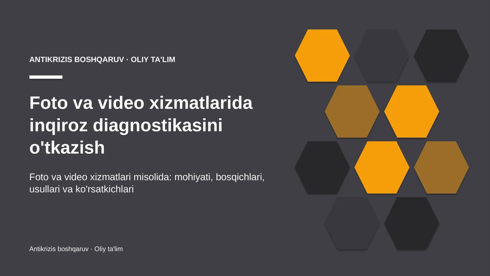foto va video xizmatlarida inqiroz diagnostikasini o'tkazish 4900