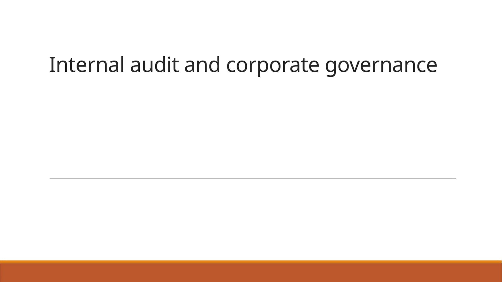 Ichkiaudit va korporativ boshqaruv