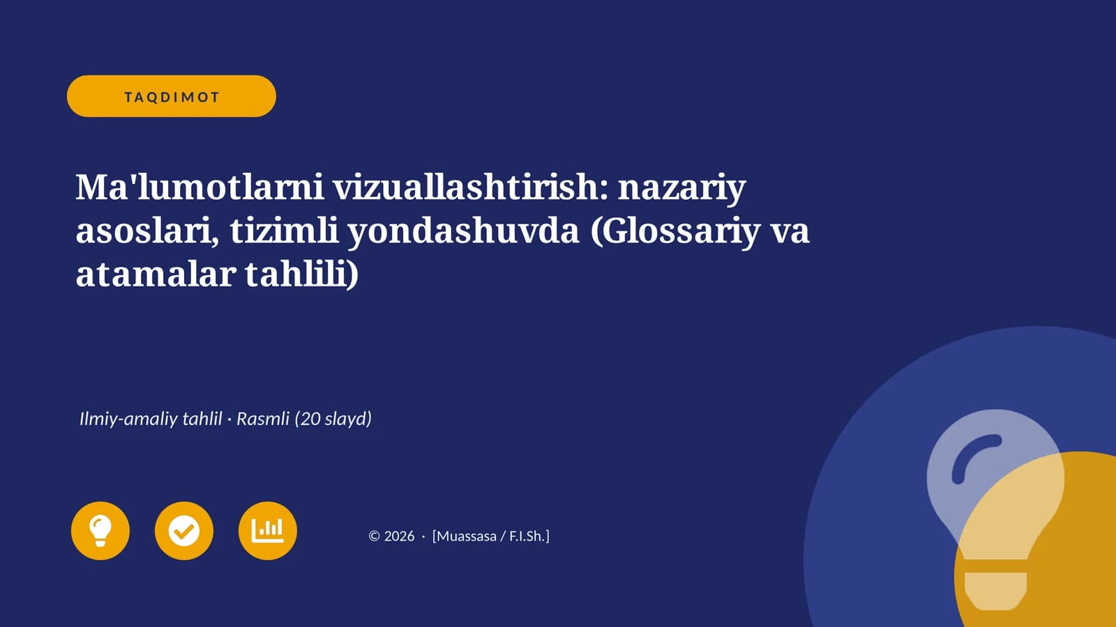 Ma'lumotlarni vizuallashtirish: nazariy asoslari, tizimli yondashuvda (Glossariy va atamalar tahlili)