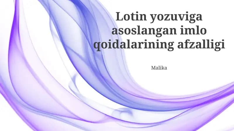 Lotin alifbosiga asoslangan imlo qoidalarining afzalligi