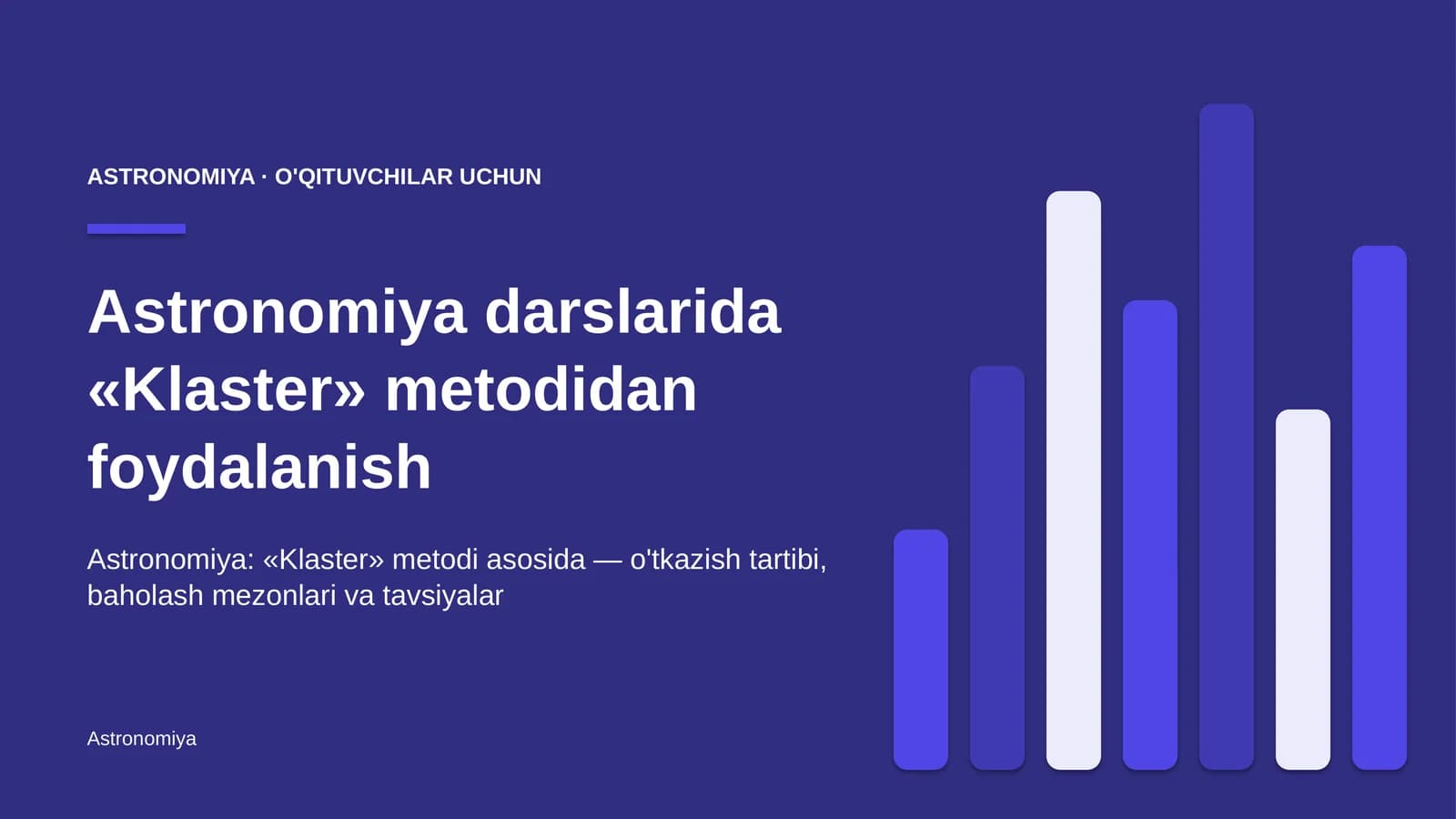 astronomiya darslarida klaster metodidan foydalanish 6776
