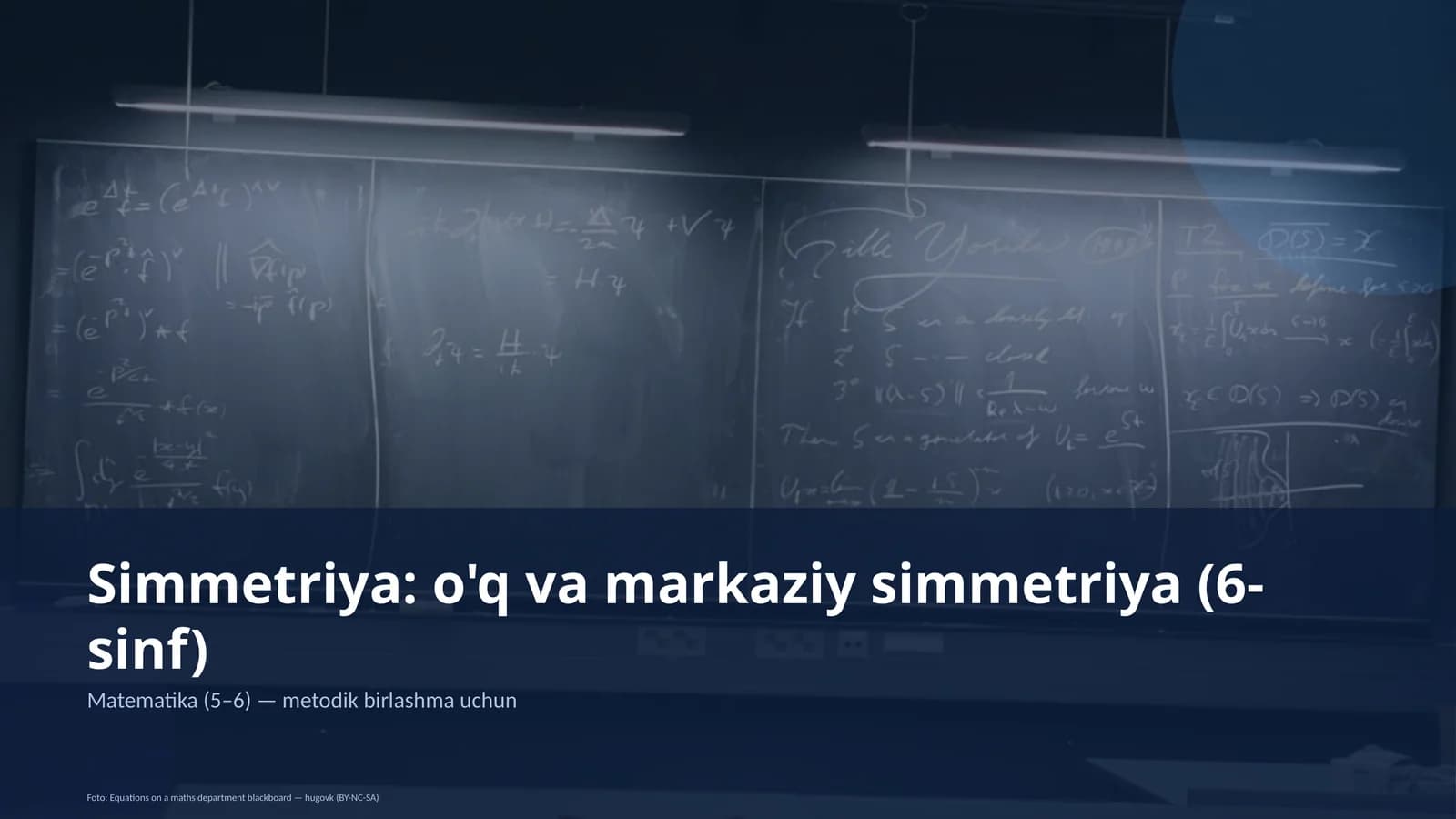 Simmetriya: o'q va markaziy simmetriya (6-sinf)