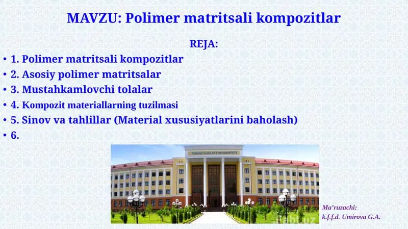 Polimer matritsali kompozitlar