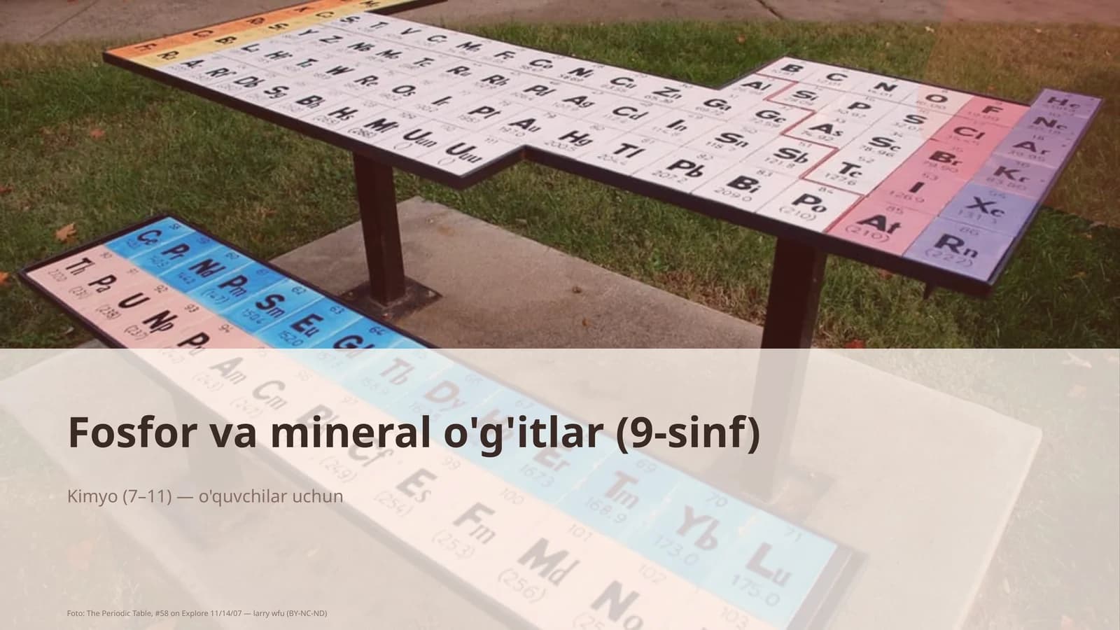 Fosfor va mineral o'g'itlar (9-sinf)