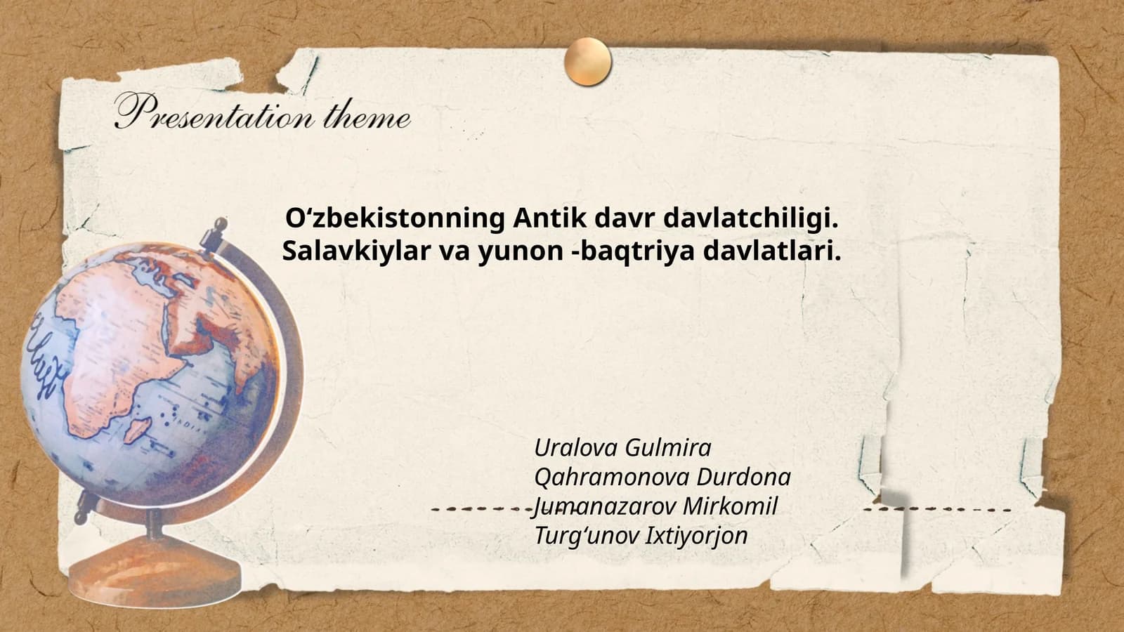 Oʻzbekistonning Antik davr davlatchiligi