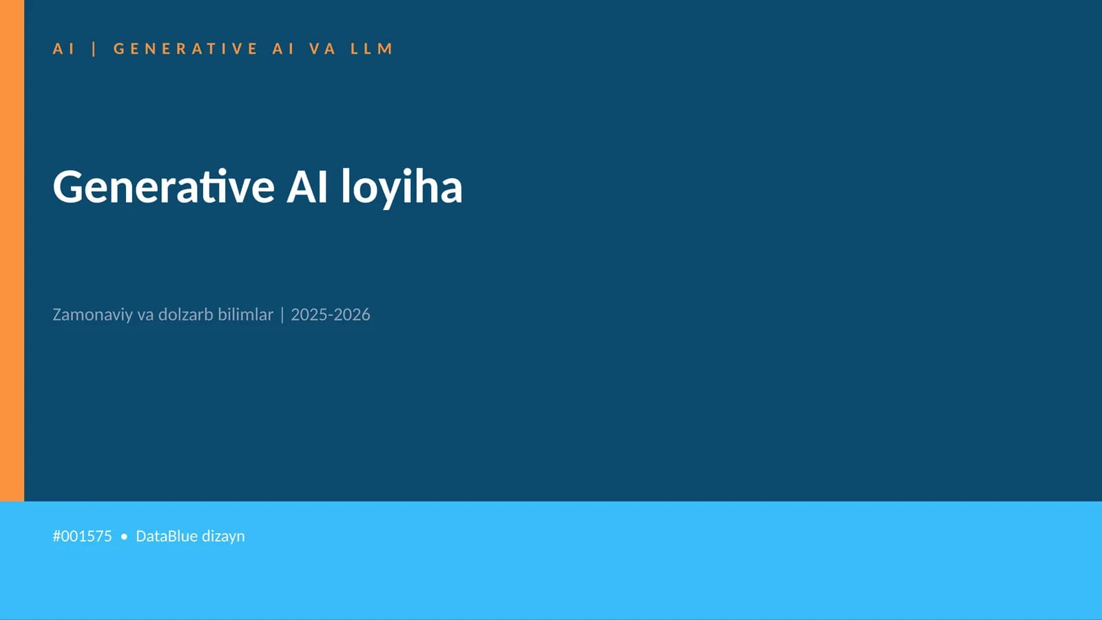 Generative AI loyiha